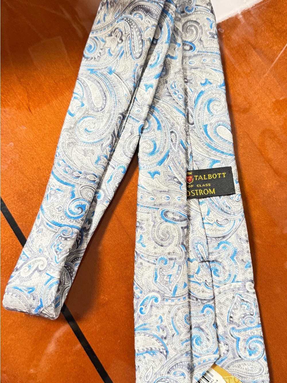Robert Talbott Blue and Gray Paisley Silk Tie